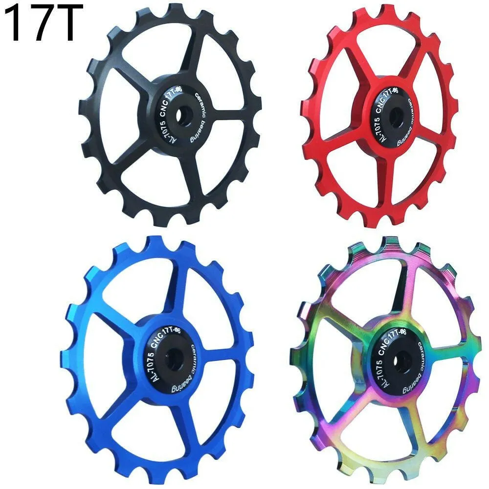 10T 11T 12T 13T 14T 15T 16T 17T MTB Road Bike Rear Derailleur Pulley Roller Ceramic Bearing Guide Jockey Wheel