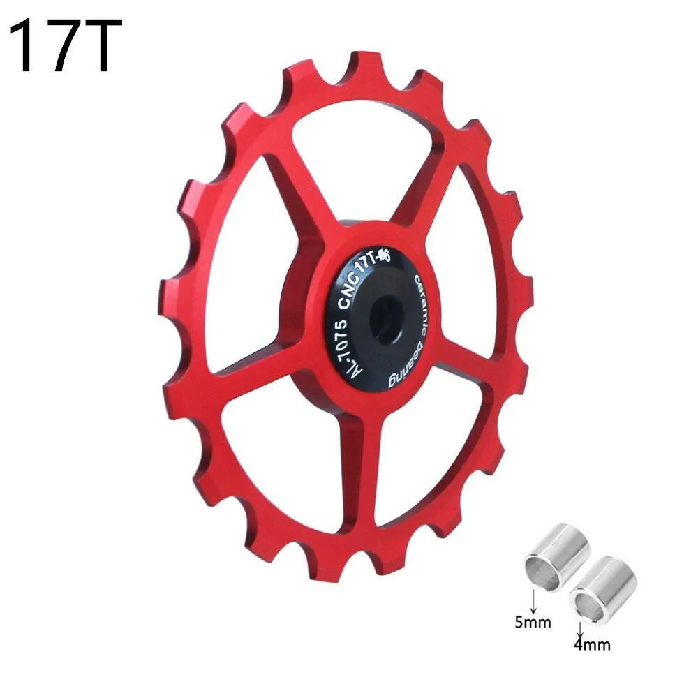 10T 11T 12T 13T 14T 15T 16T 17T MTB Road Bike Rear Derailleur Pulley Roller Ceramic Bearing Guide Jockey Wheel
