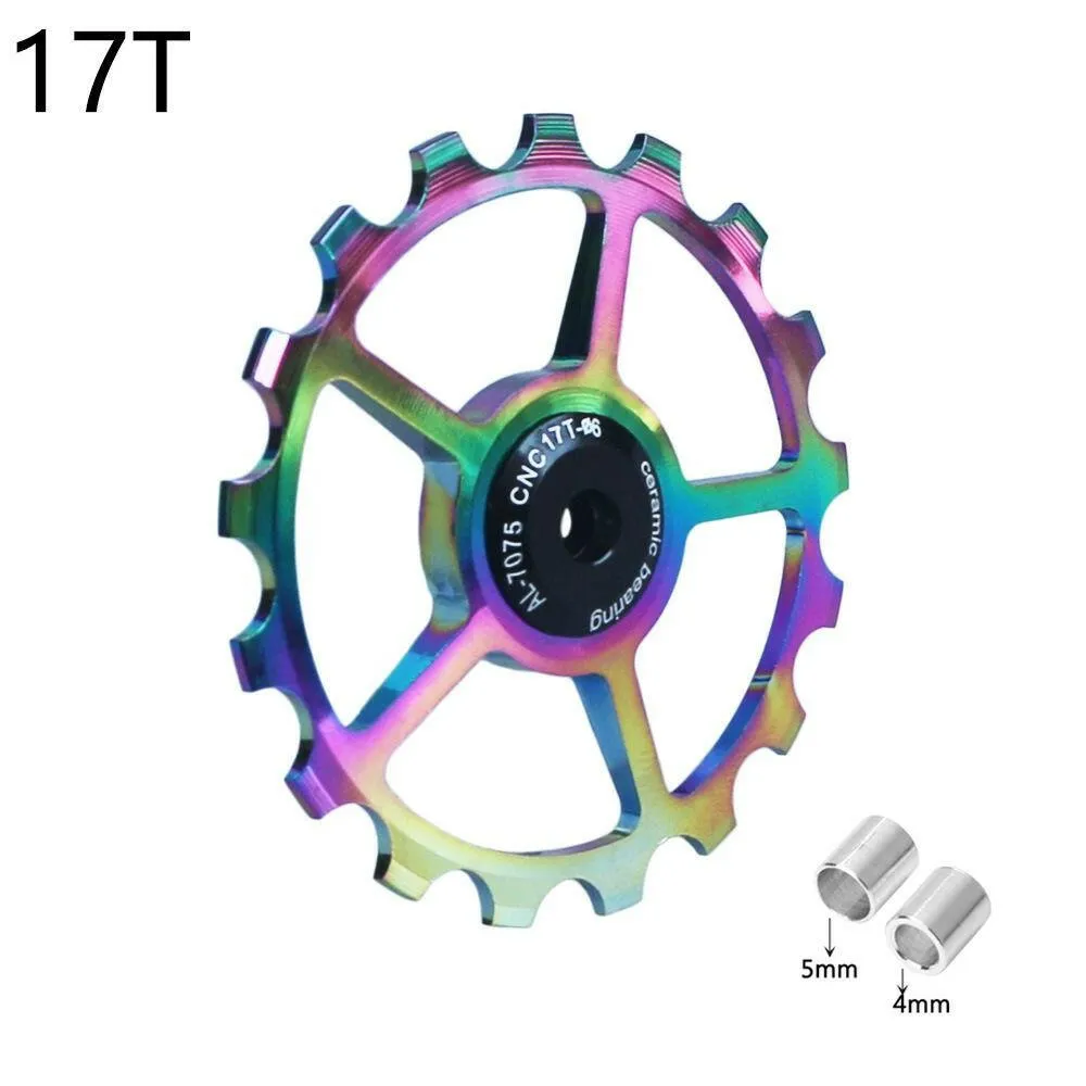 10T 11T 12T 13T 14T 15T 16T 17T MTB Road Bike Rear Derailleur Pulley Roller Ceramic Bearing Guide Jockey Wheel