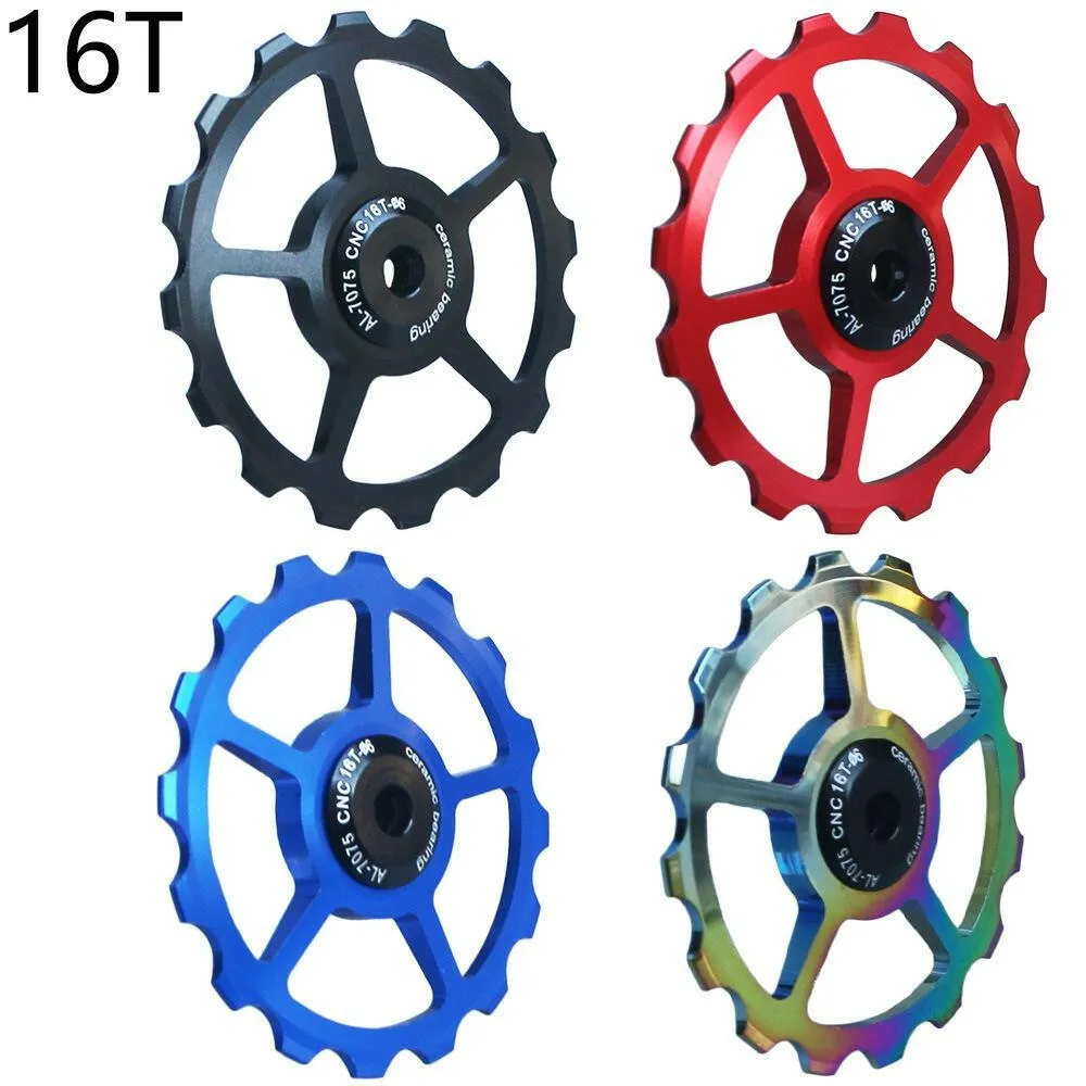 10T 11T 12T 13T 14T 15T 16T 17T MTB Road Bike Rear Derailleur Pulley Roller Ceramic Bearing Guide Jockey Wheel