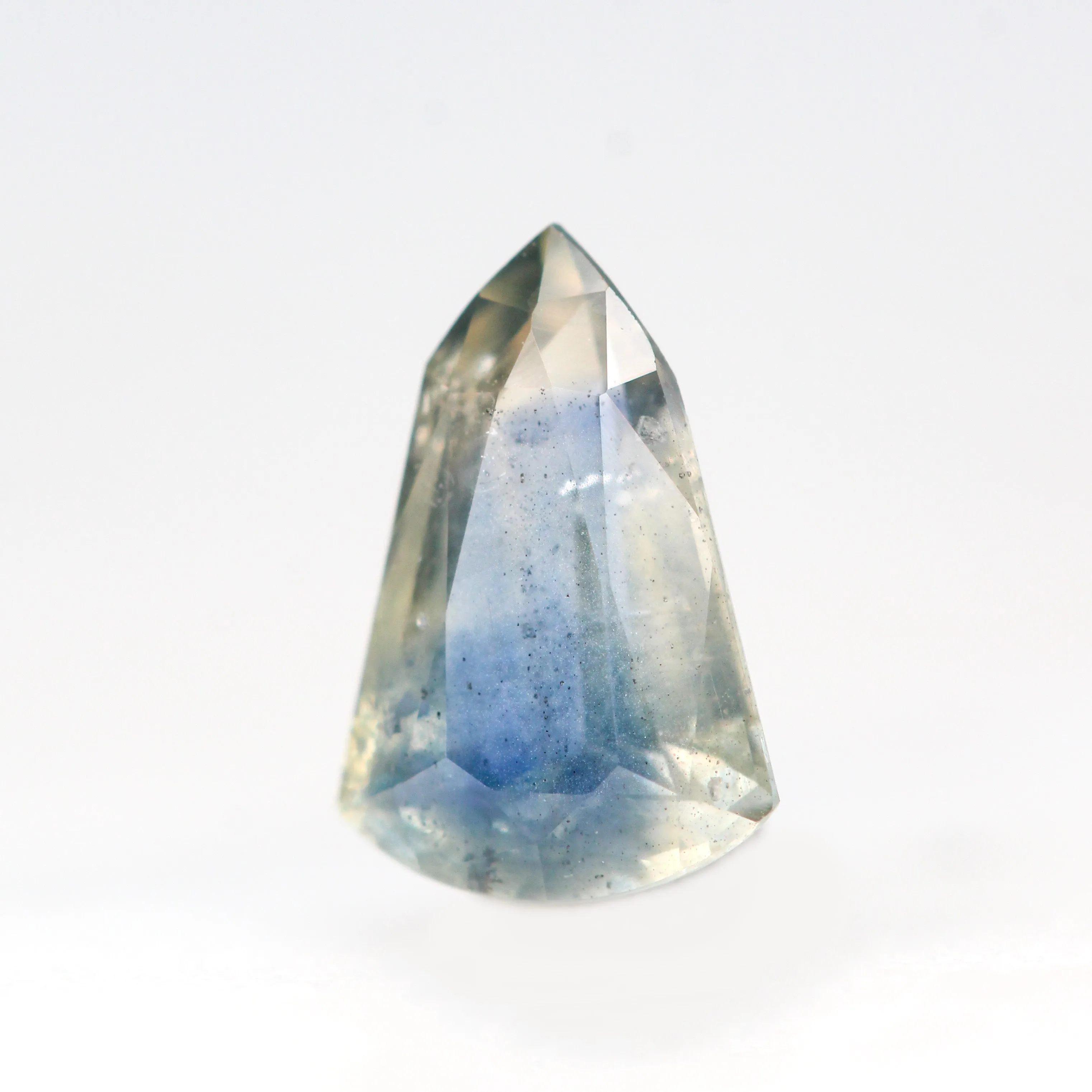 1.21 Carat Bicolor Blue and Yellow Shield Sapphire for Custom Work - Inventory Code BCSS121