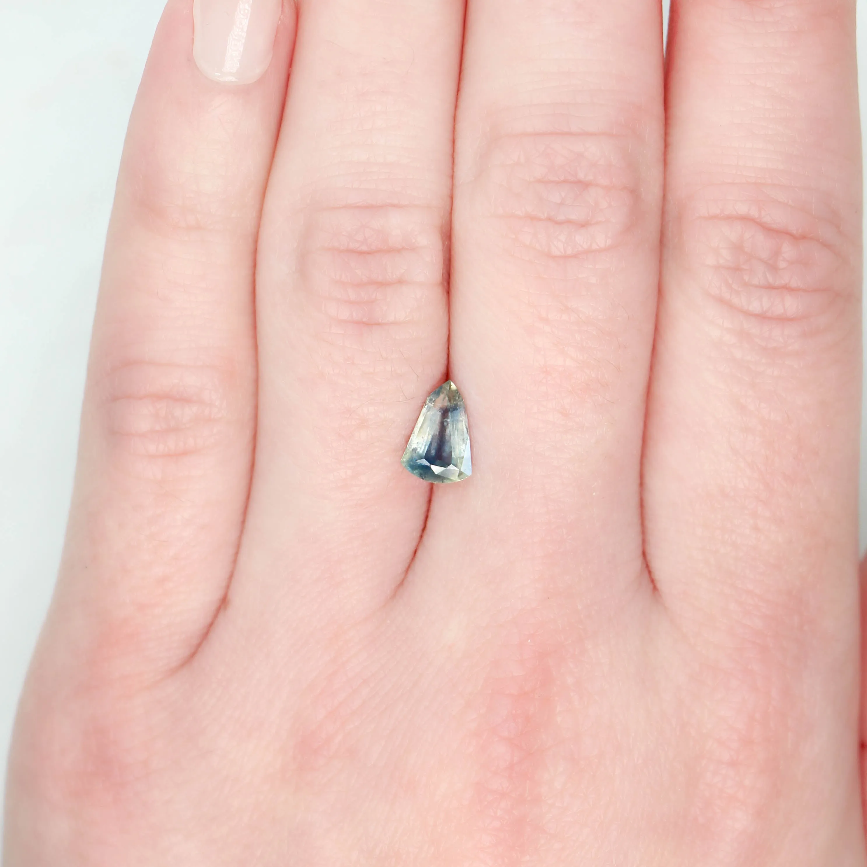 1.21 Carat Bicolor Blue and Yellow Shield Sapphire for Custom Work - Inventory Code BCSS121
