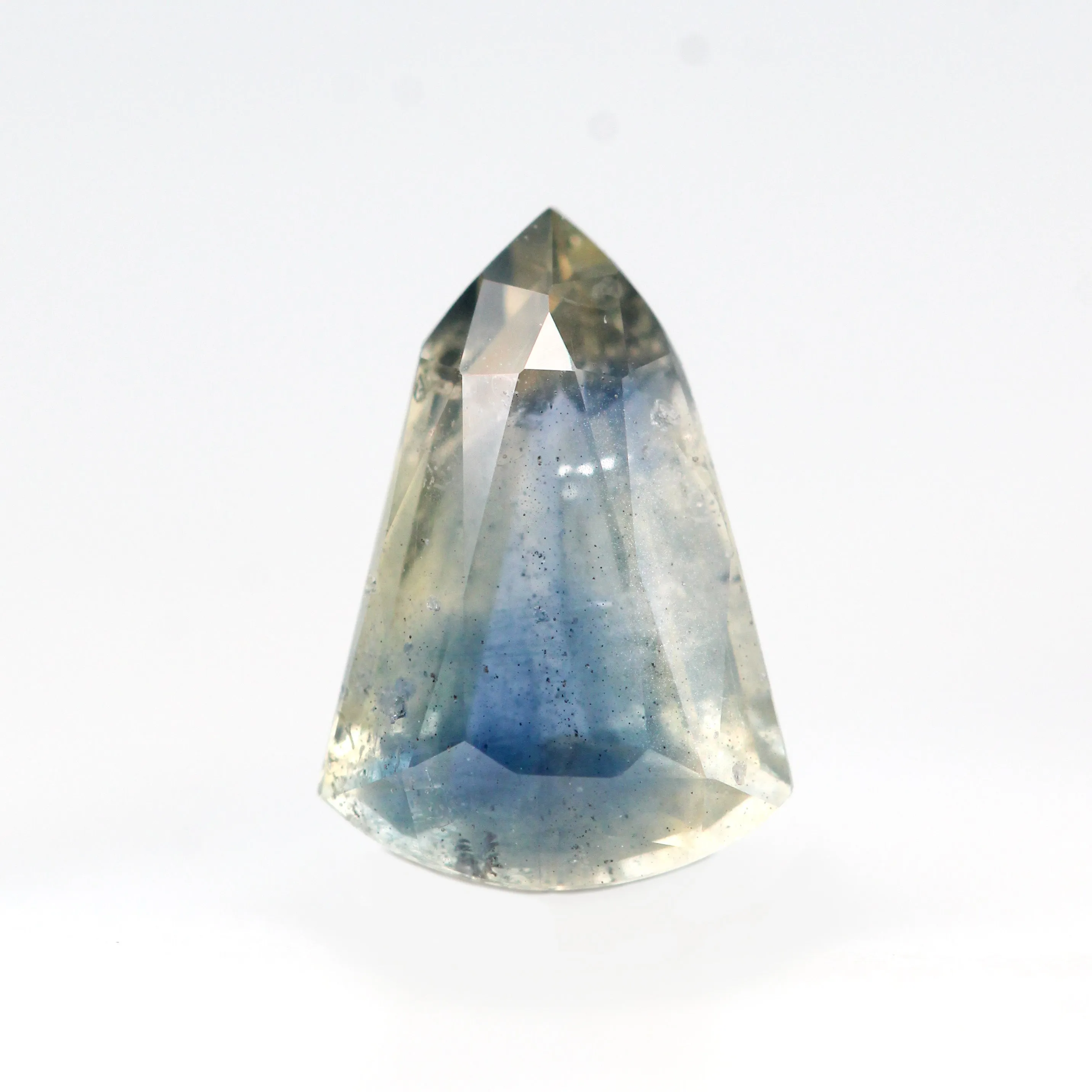1.21 Carat Bicolor Blue and Yellow Shield Sapphire for Custom Work - Inventory Code BCSS121