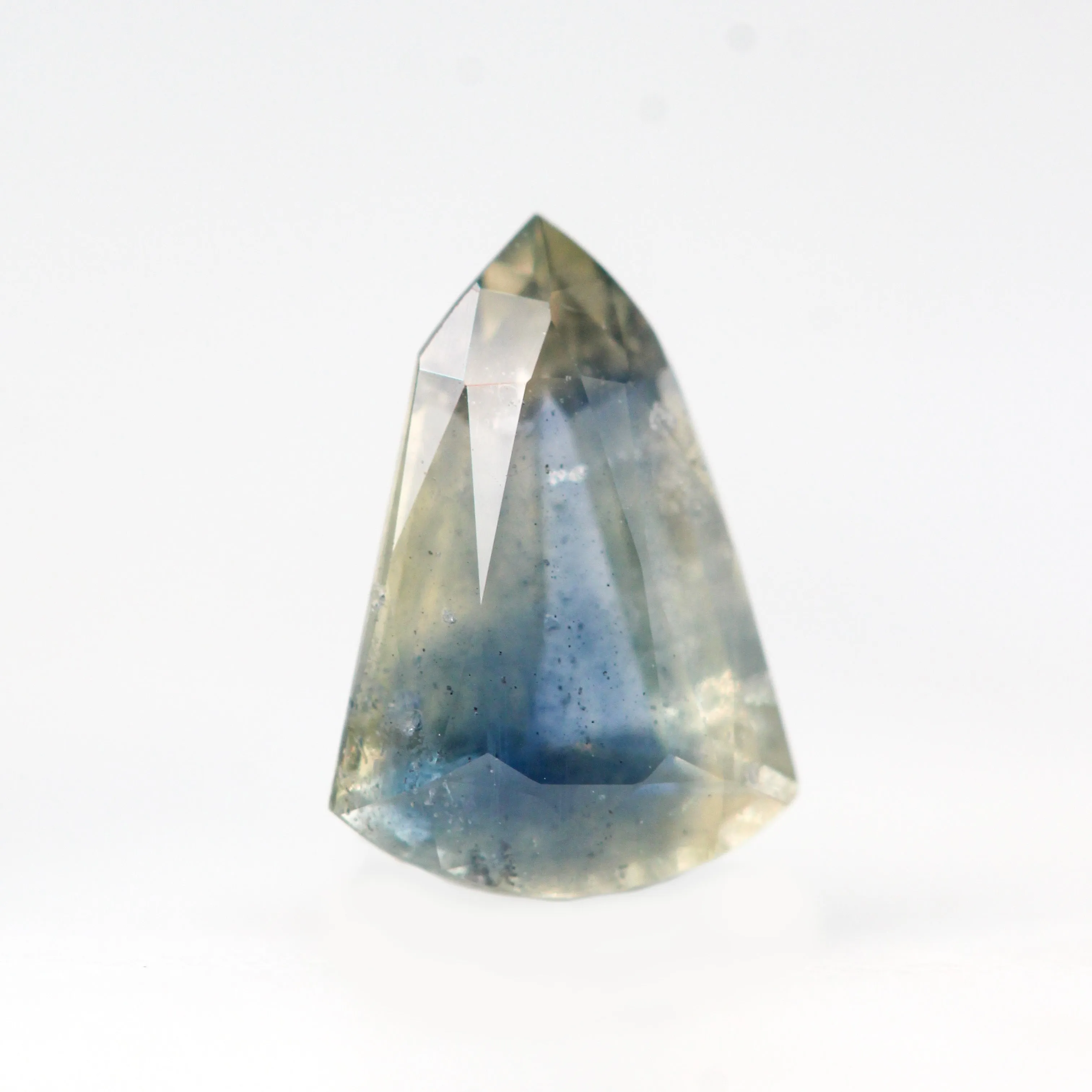 1.21 Carat Bicolor Blue and Yellow Shield Sapphire for Custom Work - Inventory Code BCSS121