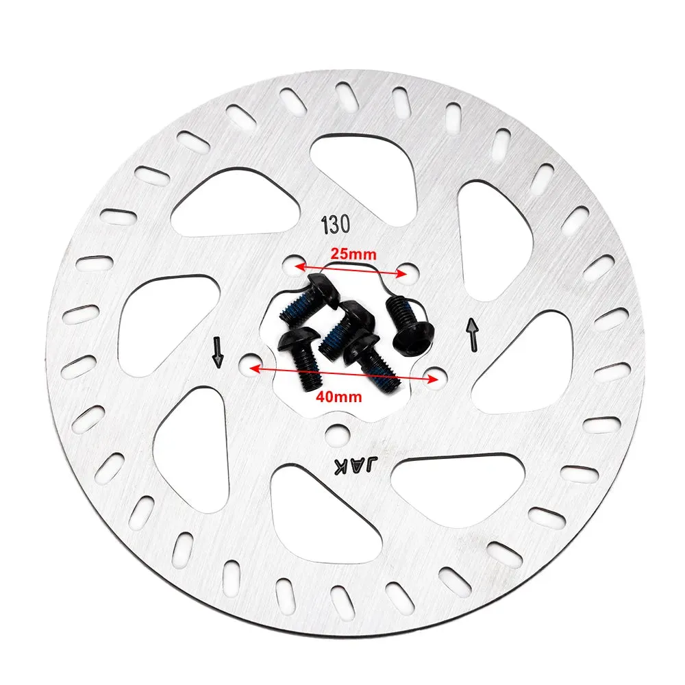 130mm Brake Disc For Xiaomi Mi Electric Scooter 3 / 4 Pro Stainless Steel Rotor Pad Contains 5 Screws Replacement Parts
