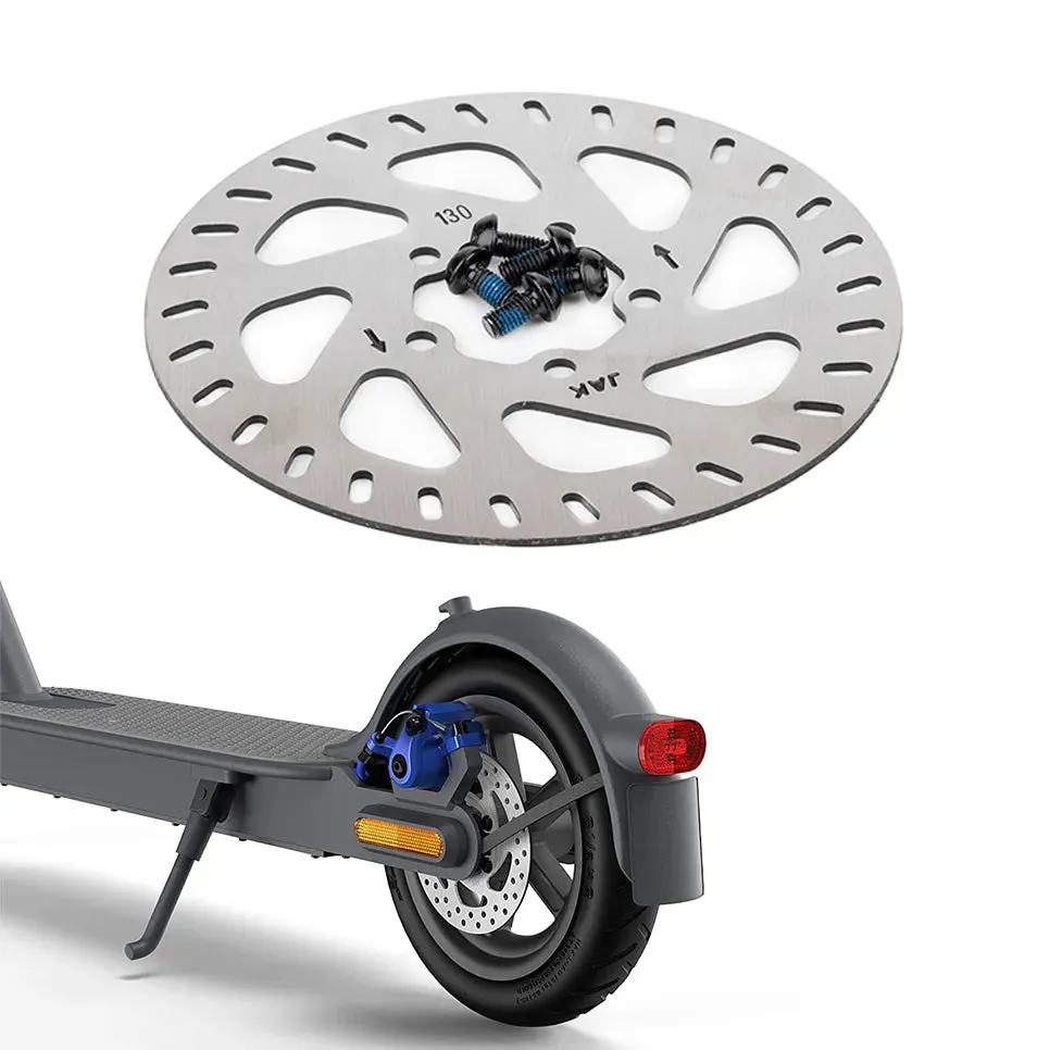 130mm Brake Disc For Xiaomi Mi Electric Scooter 3 / 4 Pro Stainless Steel Rotor Pad Contains 5 Screws Replacement Parts