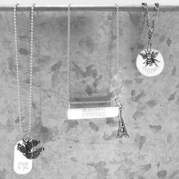 16"   2" Engravable Bar Nameplate Necklace