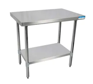 30" X 30" Stainless Steel Top Work Table w/ Stainless  Steel Legs and Shelf