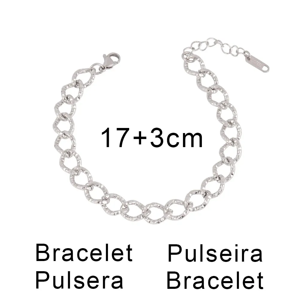 316L Stainless Steel Gold Color Thick Chain Choker Necklace
