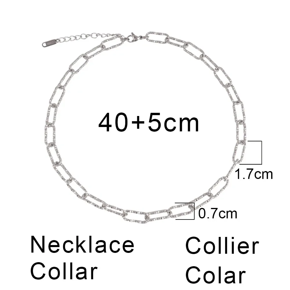 316L Stainless Steel Gold Color Thick Chain Choker Necklace