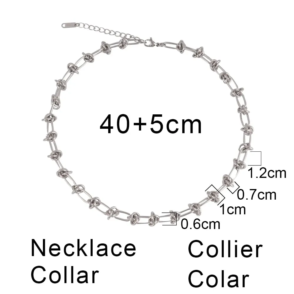 316L Stainless Steel Gold Color Thick Chain Choker Necklace