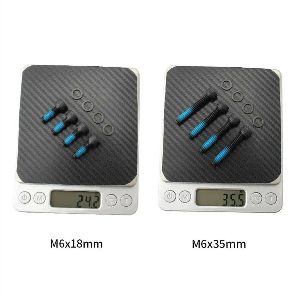 4Pcs Bike M6 Disc Brake Adapter Screw M6*18/35mm Brake Caliper Mount Bolt MTB Road Bicycle Cycling Parts Accessories