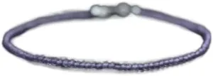 Amethyst anklet, rondelle 2mm smooth 7inch Sterling Silver Stacking Beaded Bracelet, Simple Layering, Dainty Gemstone Bracelet, Fine Jewelry, Minimalist,