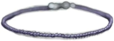 Amethyst anklet, rondelle 2mm smooth 7inch Sterling Silver Stacking Beaded Bracelet, Simple Layering, Dainty Gemstone Bracelet, Fine Jewelry, Minimalist,
