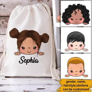 Back To School Custom Drawstring Bag Hello School Personalized Gift