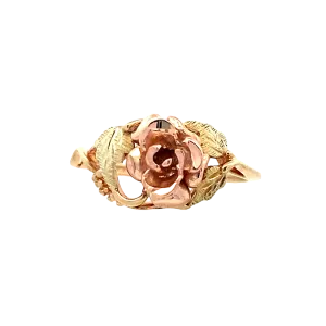BCJ Estate Jewelry Three-Tone Floral Ring