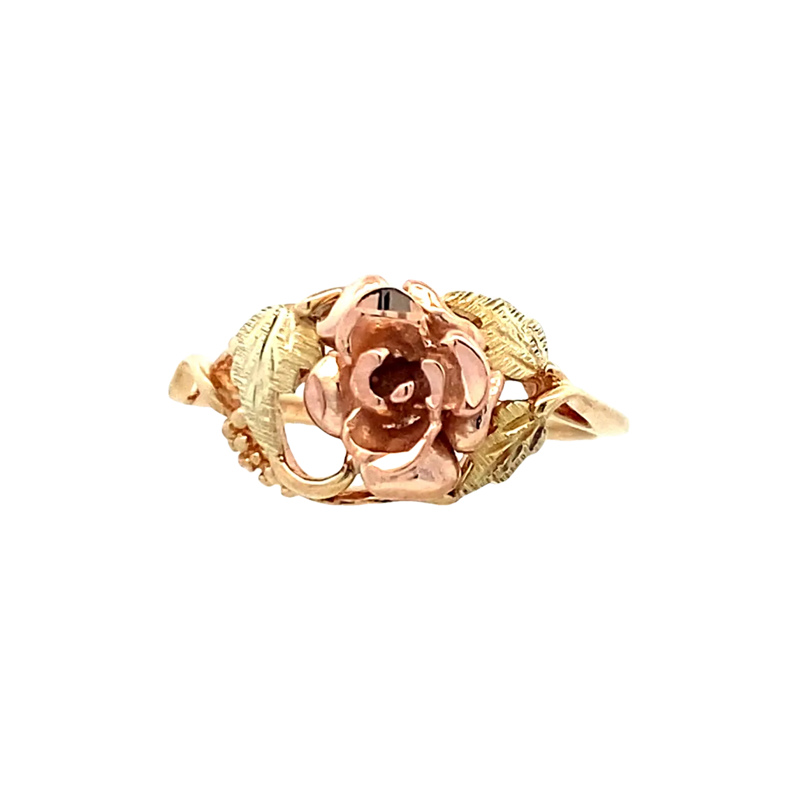 BCJ Estate Jewelry Three-Tone Floral Ring