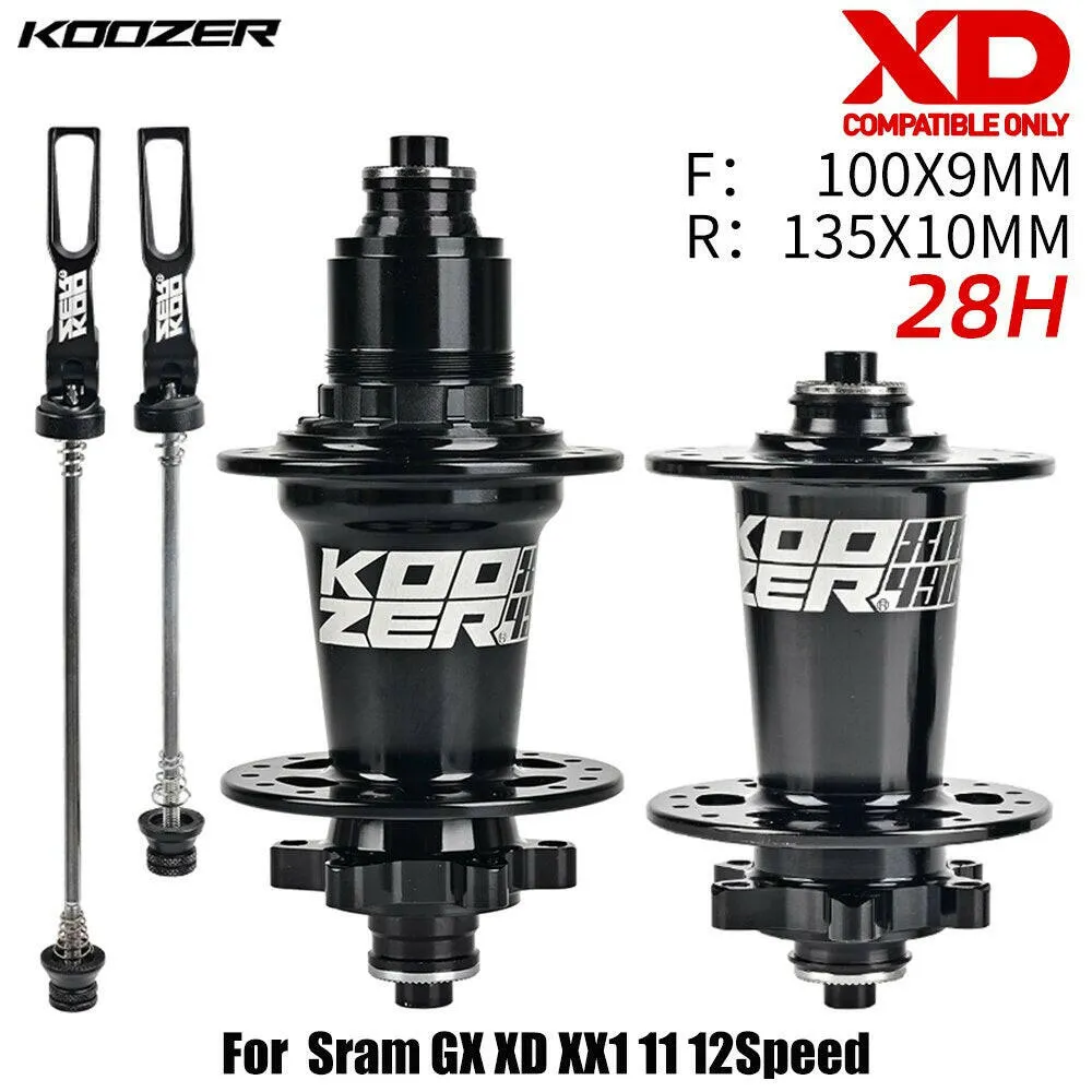 Bicycle Hubs KOOZER XM490 PRO 28/32/36 Holes Qr Thru TA Steel Shaft 4 Bearing 6 Pawl K7 HG XD MS 8 9 10 11 12 speed SX NX 12S
