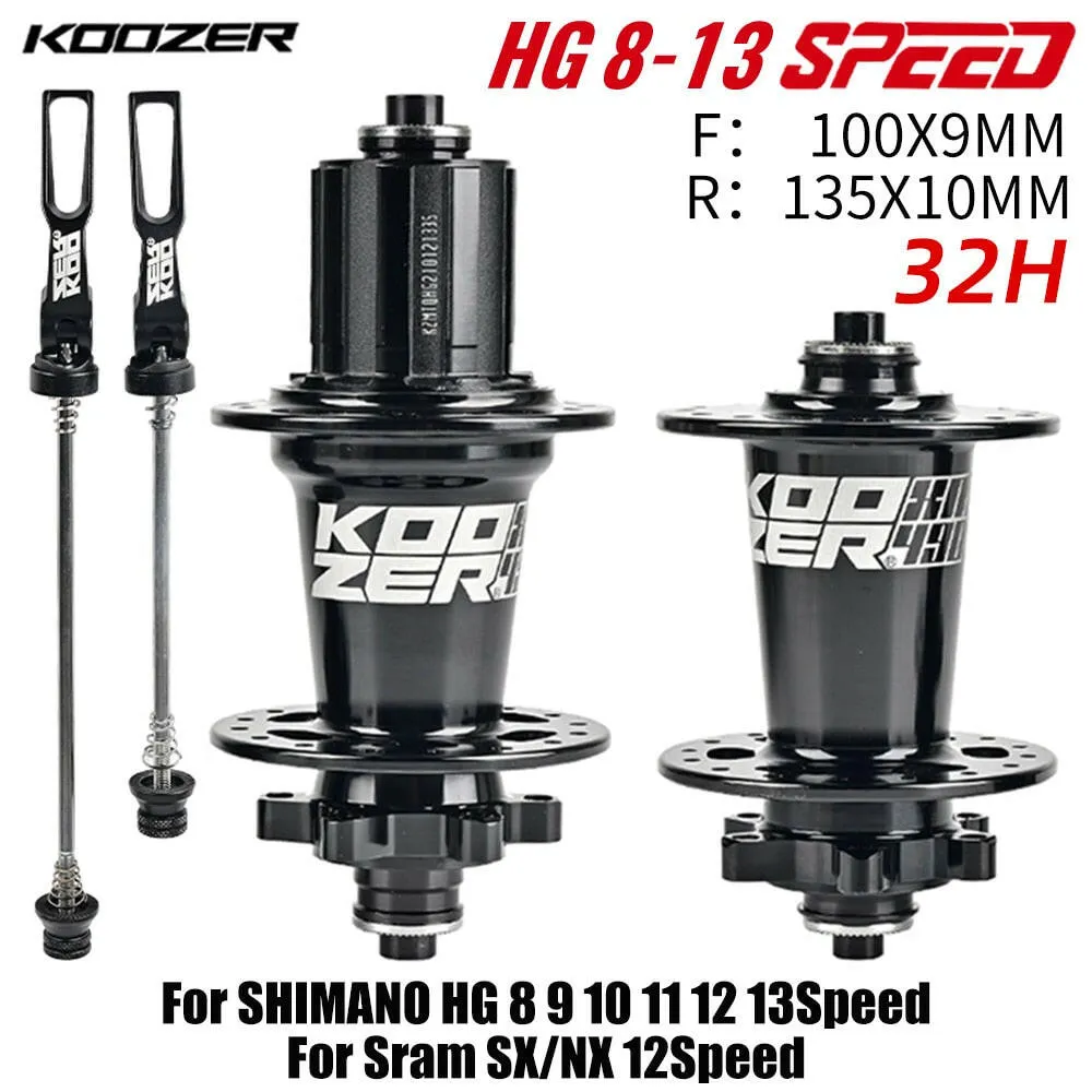 Bicycle Hubs KOOZER XM490 PRO 28/32/36 Holes Qr Thru TA Steel Shaft 4 Bearing 6 Pawl K7 HG XD MS 8 9 10 11 12 speed SX NX 12S
