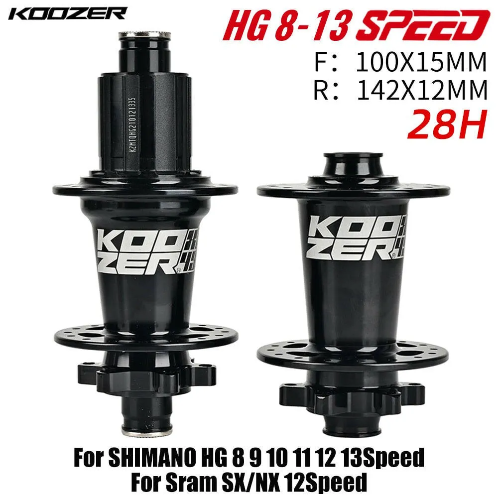 Bicycle Hubs KOOZER XM490 PRO 28/32/36 Holes Qr Thru TA Steel Shaft 4 Bearing 6 Pawl K7 HG XD MS 8 9 10 11 12 speed SX NX 12S
