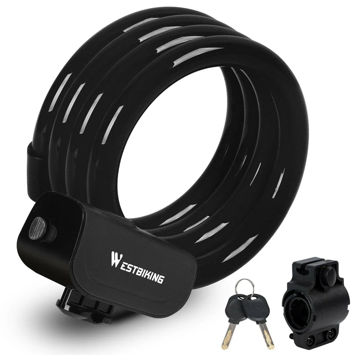 Bicycle Lock Helmet Lock Bicycle Safety Lock Password Rope Lock Steel Wire Lock Mountain Bike Backpack Lock Portable Steel