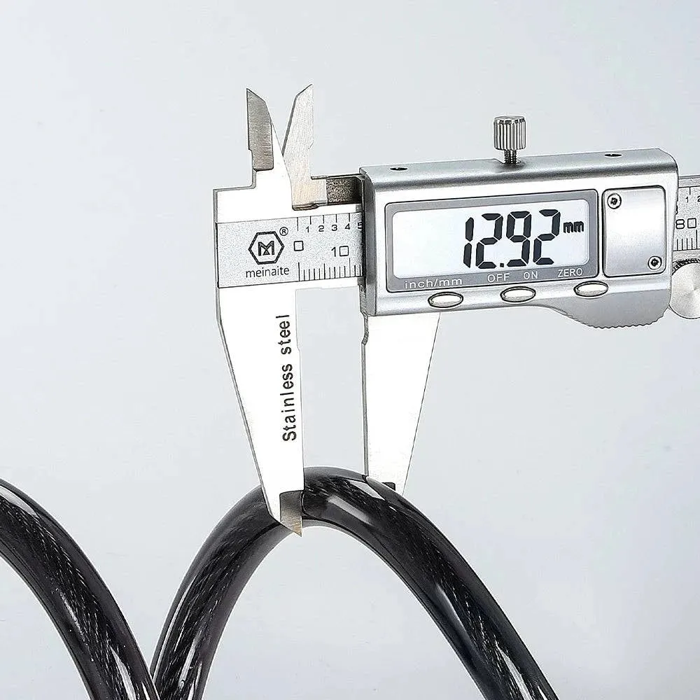 Bicycle Safety Lock Bike Motorcycle AntiTheft Elasticity Lock 5 Digits Combination Password Bike Steel Cable Lock with Taillight