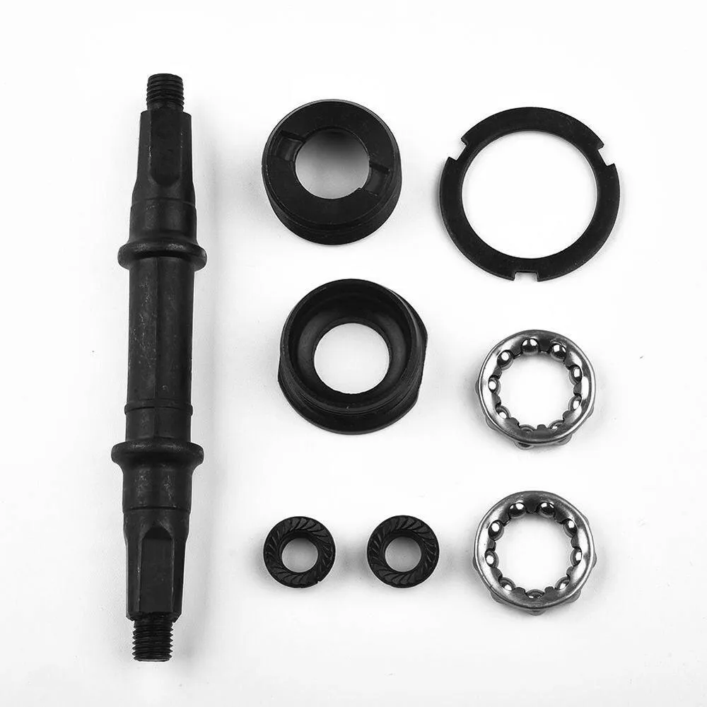Bike Bicycle Bottom Bracket Axle Set For 68mm BB Shell Multi-Size Steel Square Hole With Cups Bearings Holder Cycling Components