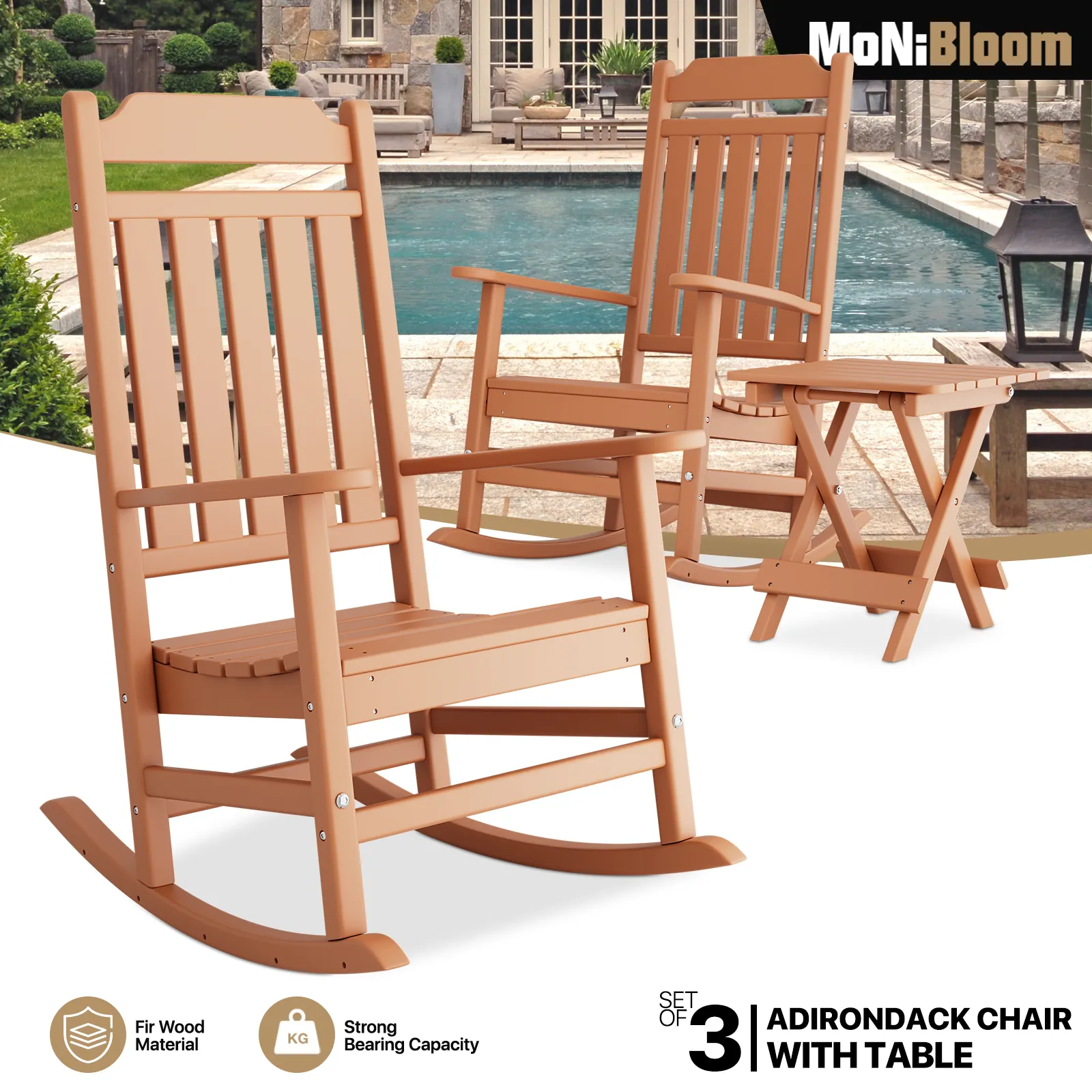 Bistro Set - 2 Rocking Chair & 1 Table