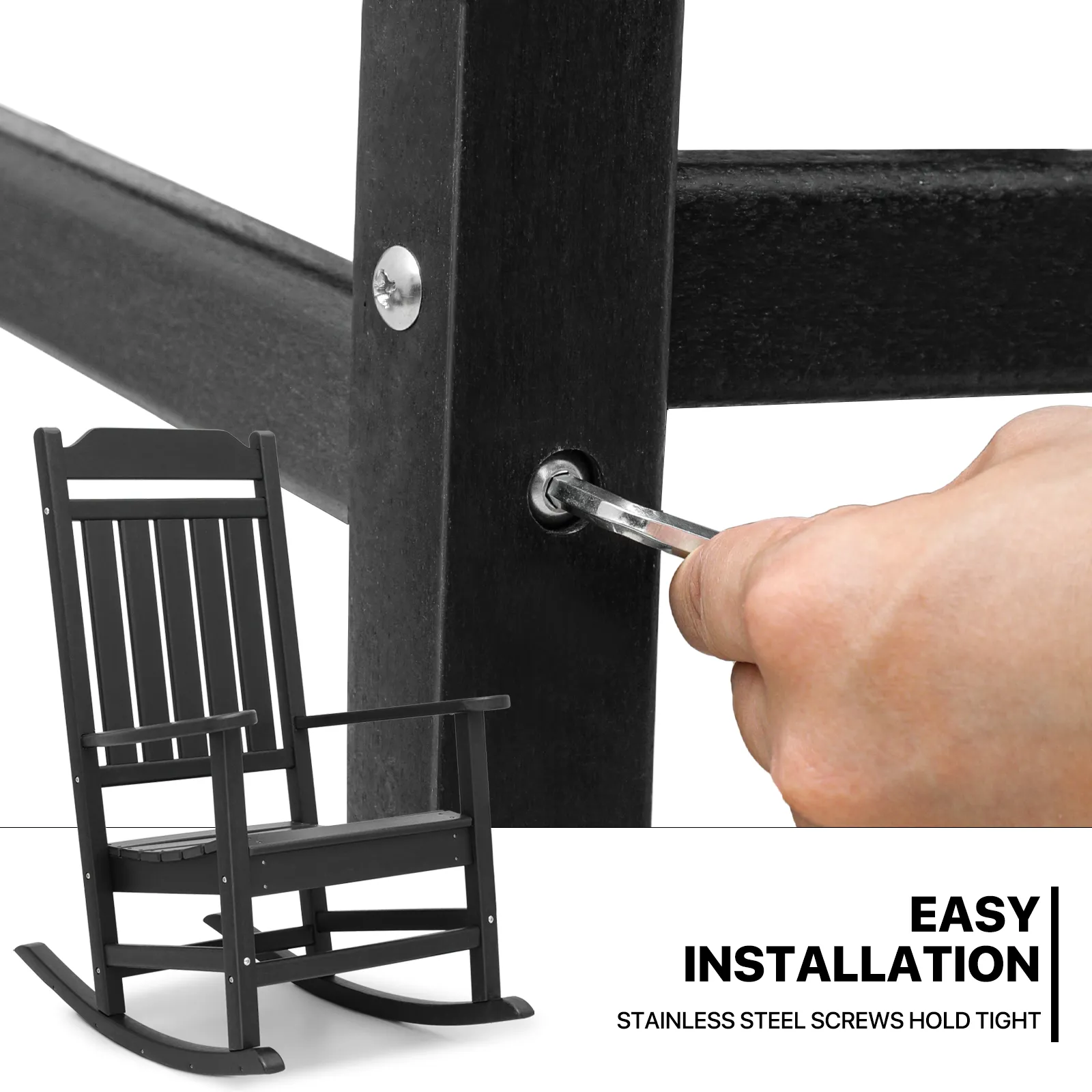 Bistro Set - 2 Rocking Chair & 1 Table