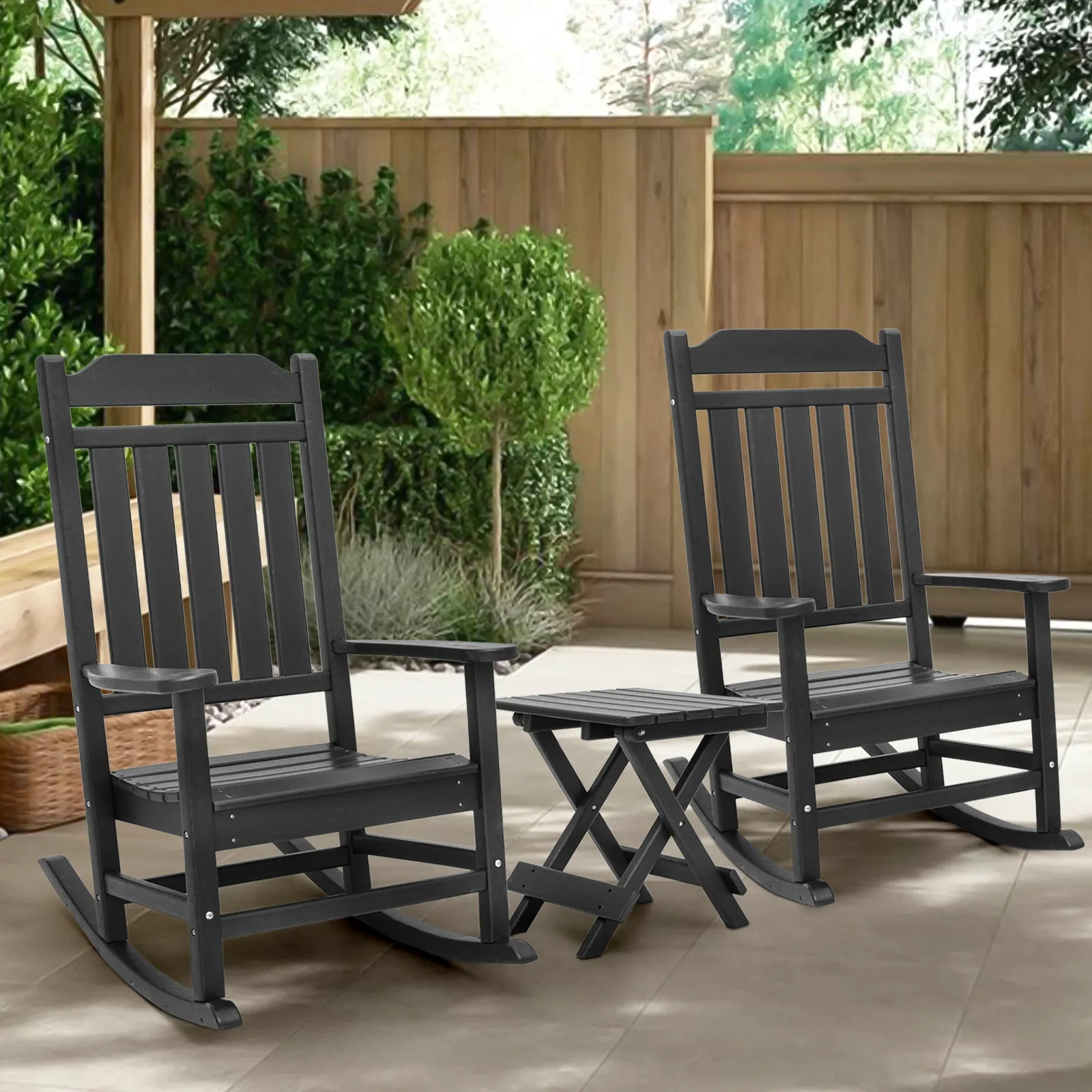 Bistro Set - 2 Rocking Chair & 1 Table