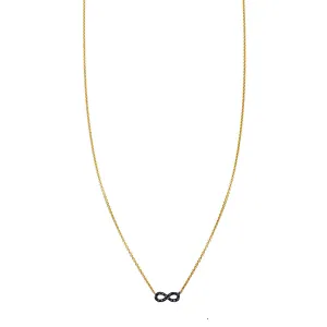 Black Diamond Tiny Infinity Necklace