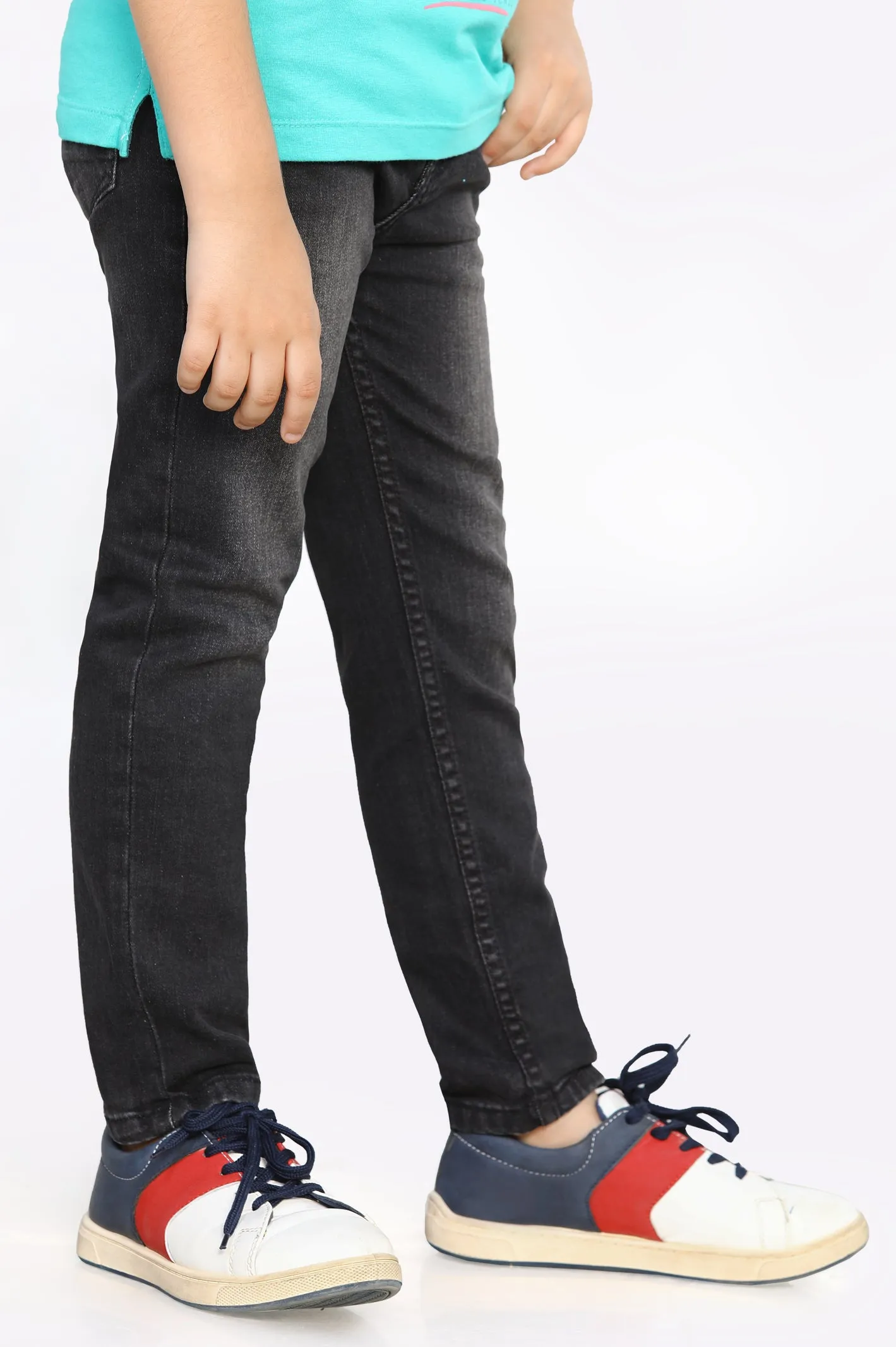 Brushed Black Slim Fit Denim Jeans