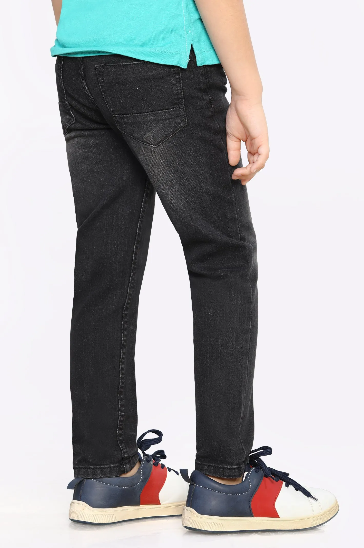 Brushed Black Slim Fit Denim Jeans