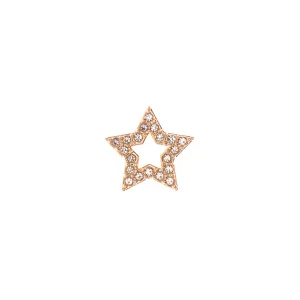 Buckle Up Rose Gold Star Charm With Crystals