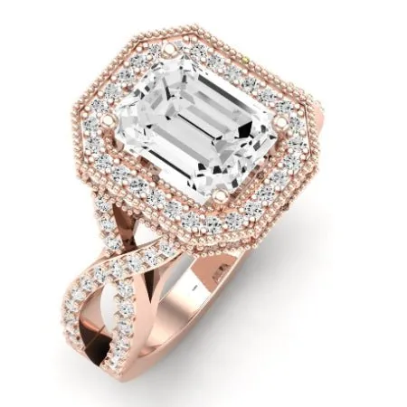 Clover - Emerald Moissanite Bridal Set