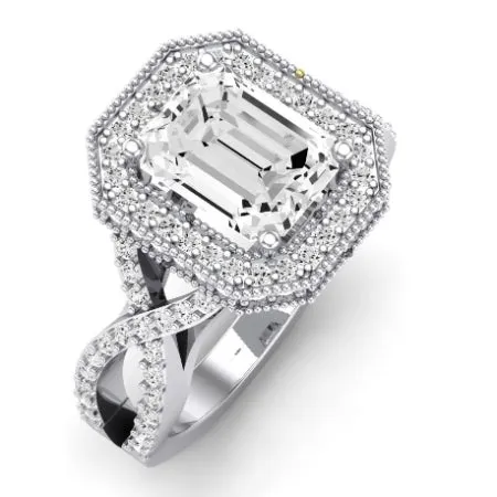 Clover - Emerald Moissanite Bridal Set