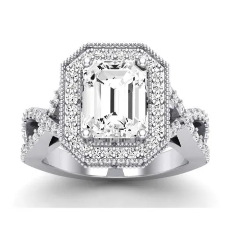 Clover - Emerald Moissanite Bridal Set