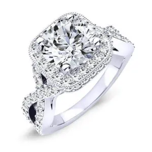 Clover - GIA Natural Round Diamond Engagement Ring