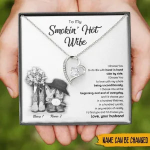 Country Couple Custom Necklace I Choose You Personalized Gift