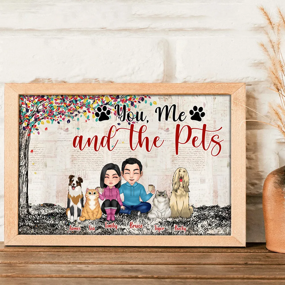 Couple Custom Poster You Me And The Fur Babies Personalized Gift For Him Her