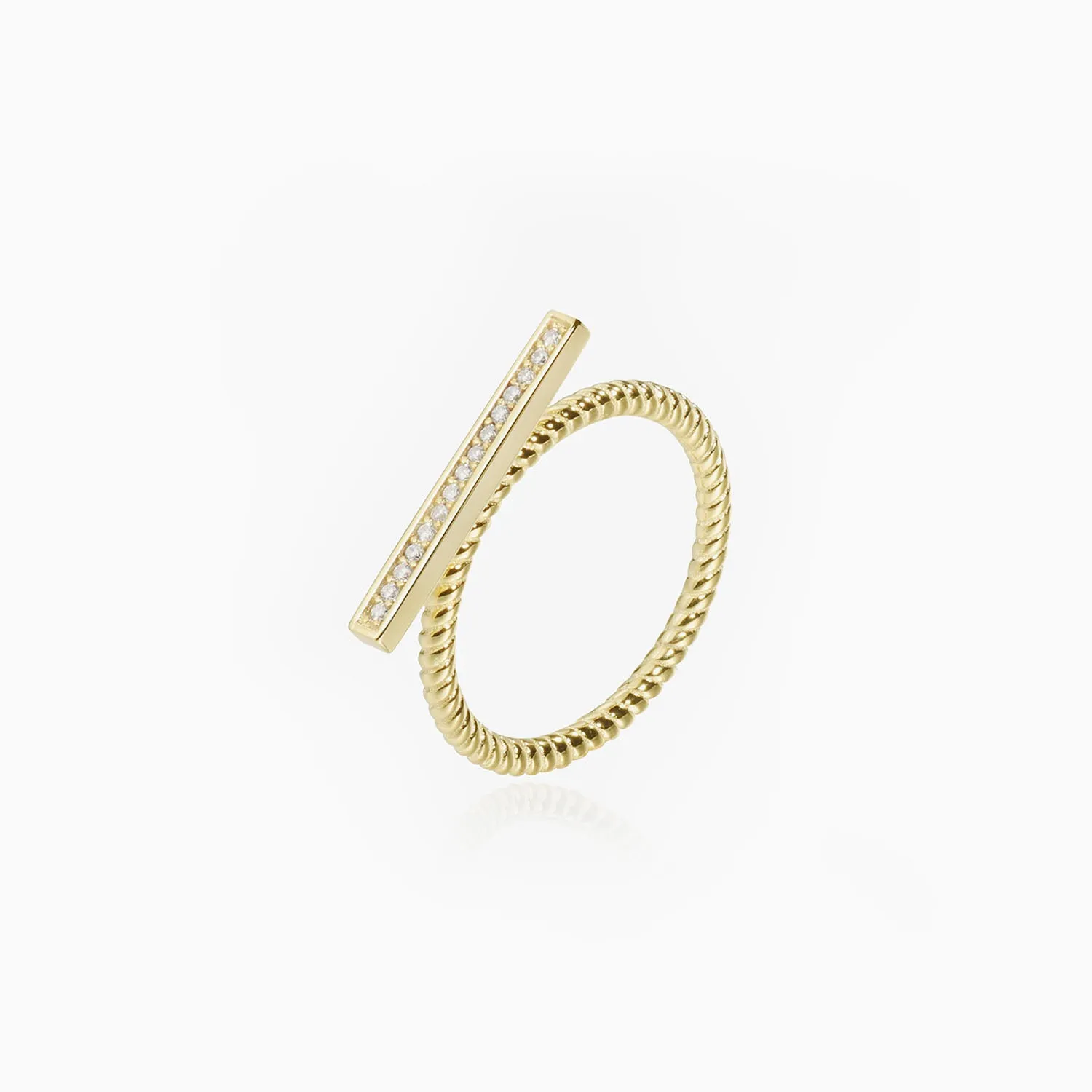 Cubic Zirconia Bar Ring