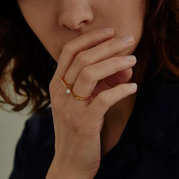 Cubic Zirconia Bar Ring