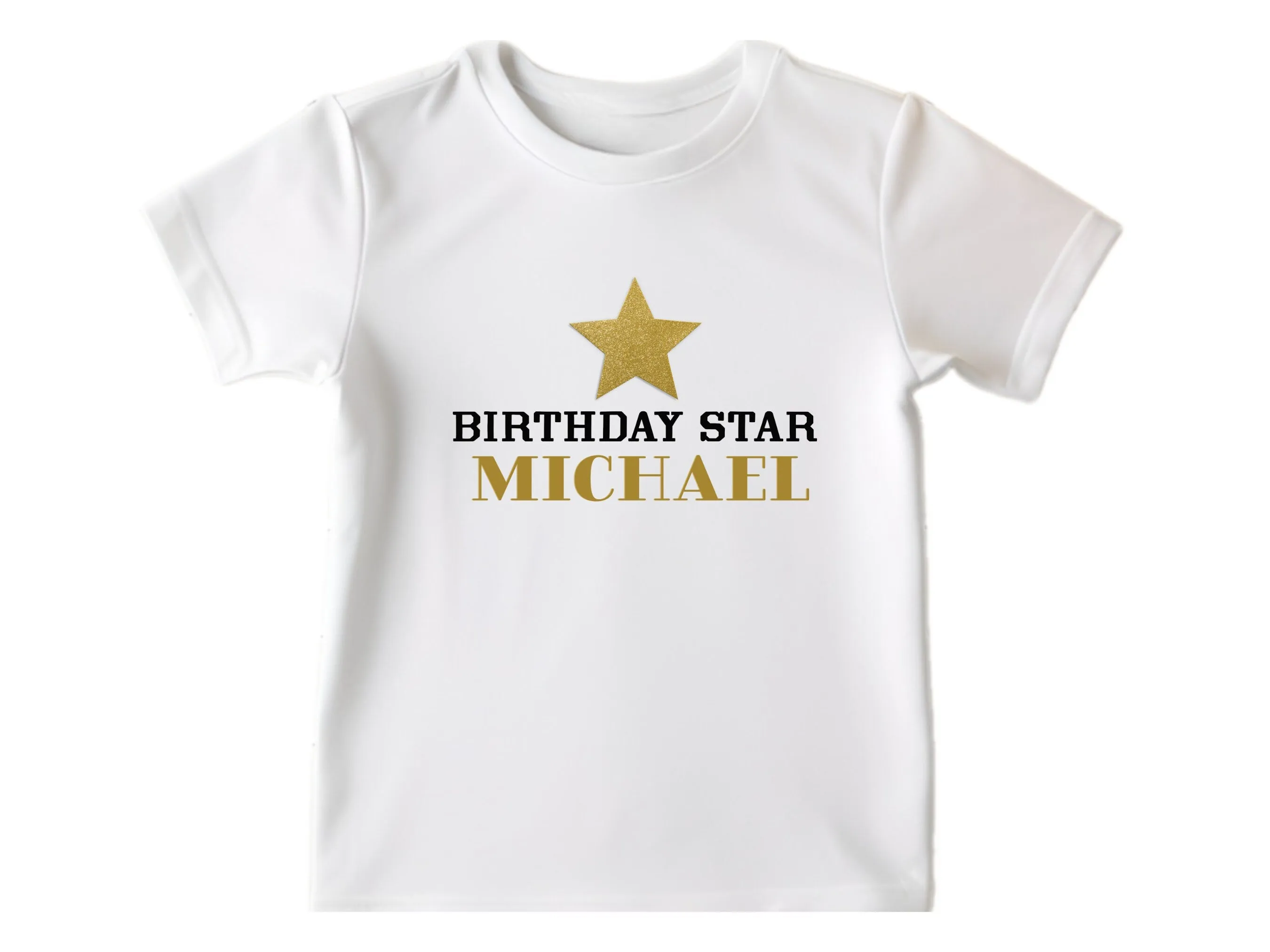 Custom bodysuit Birthday Star Design with baby Name 1st Birthday or Christmas Gift
