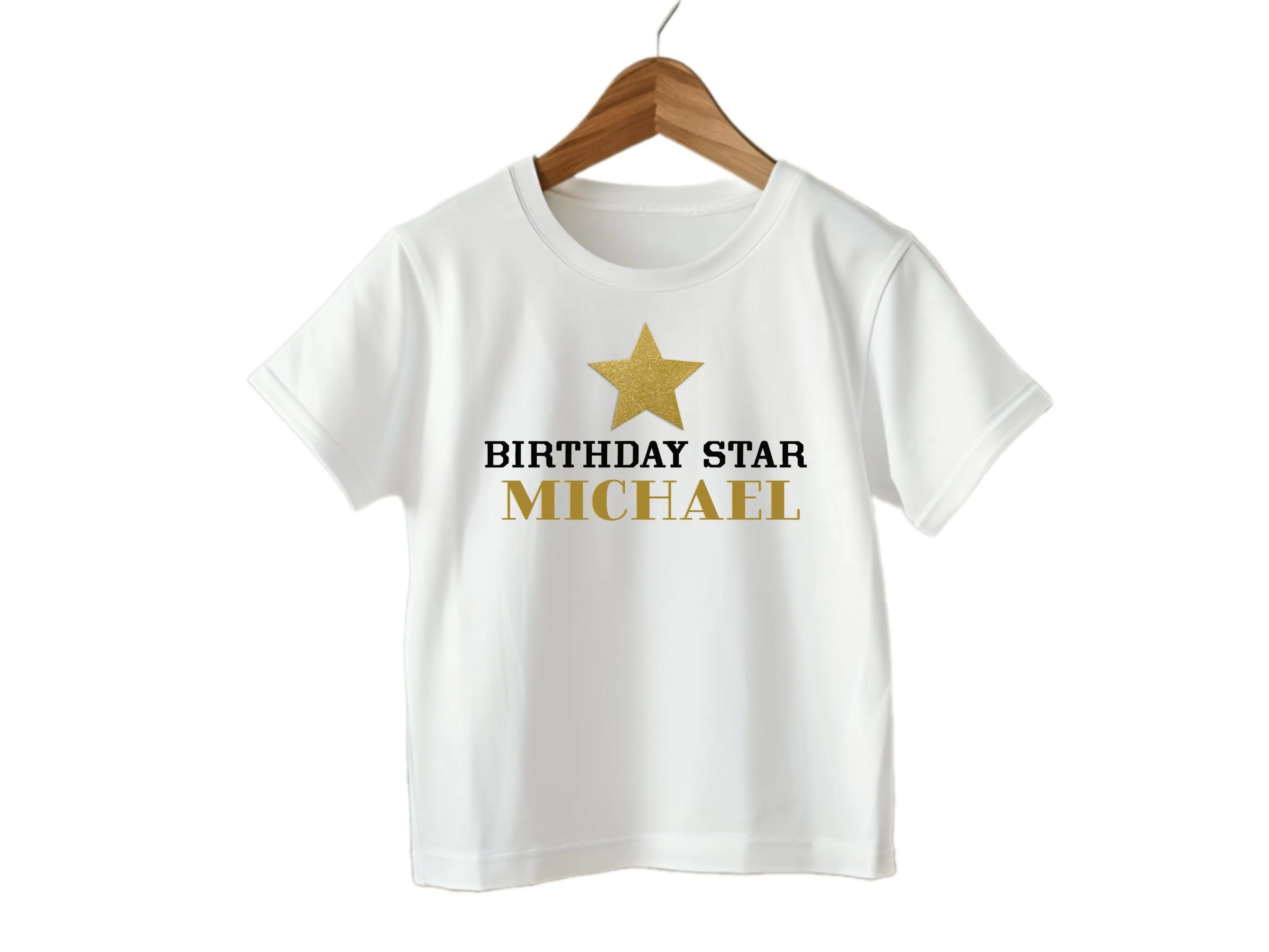 Custom bodysuit Birthday Star Design with baby Name 1st Birthday or Christmas Gift