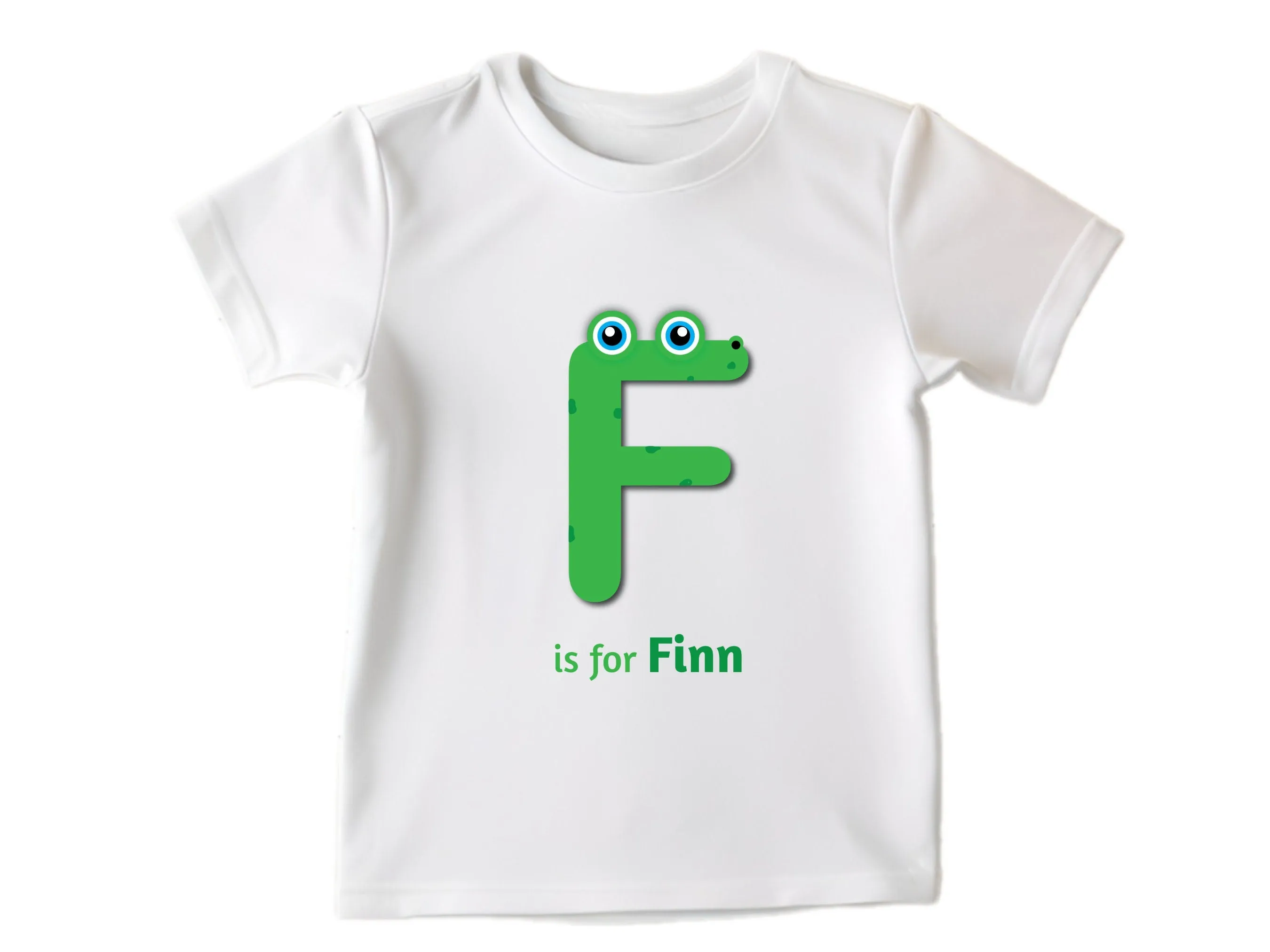 Custom Kids TShirt Gift for Boys Custom your Letter F Baby Shirt