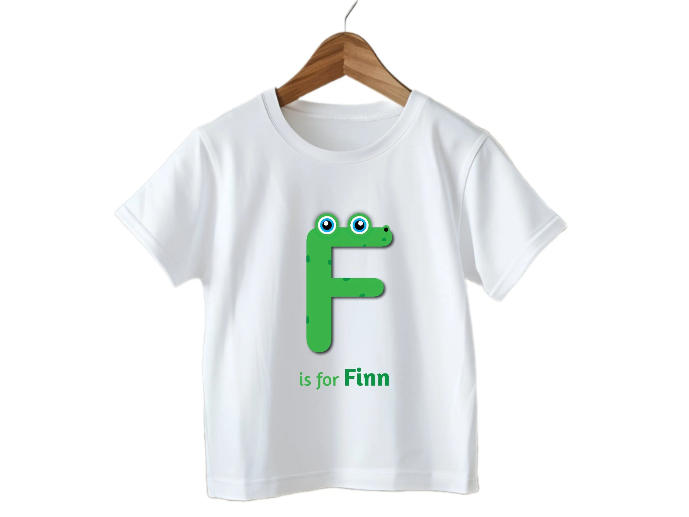 Custom Kids TShirt Gift for Boys Custom your Letter F Baby Shirt