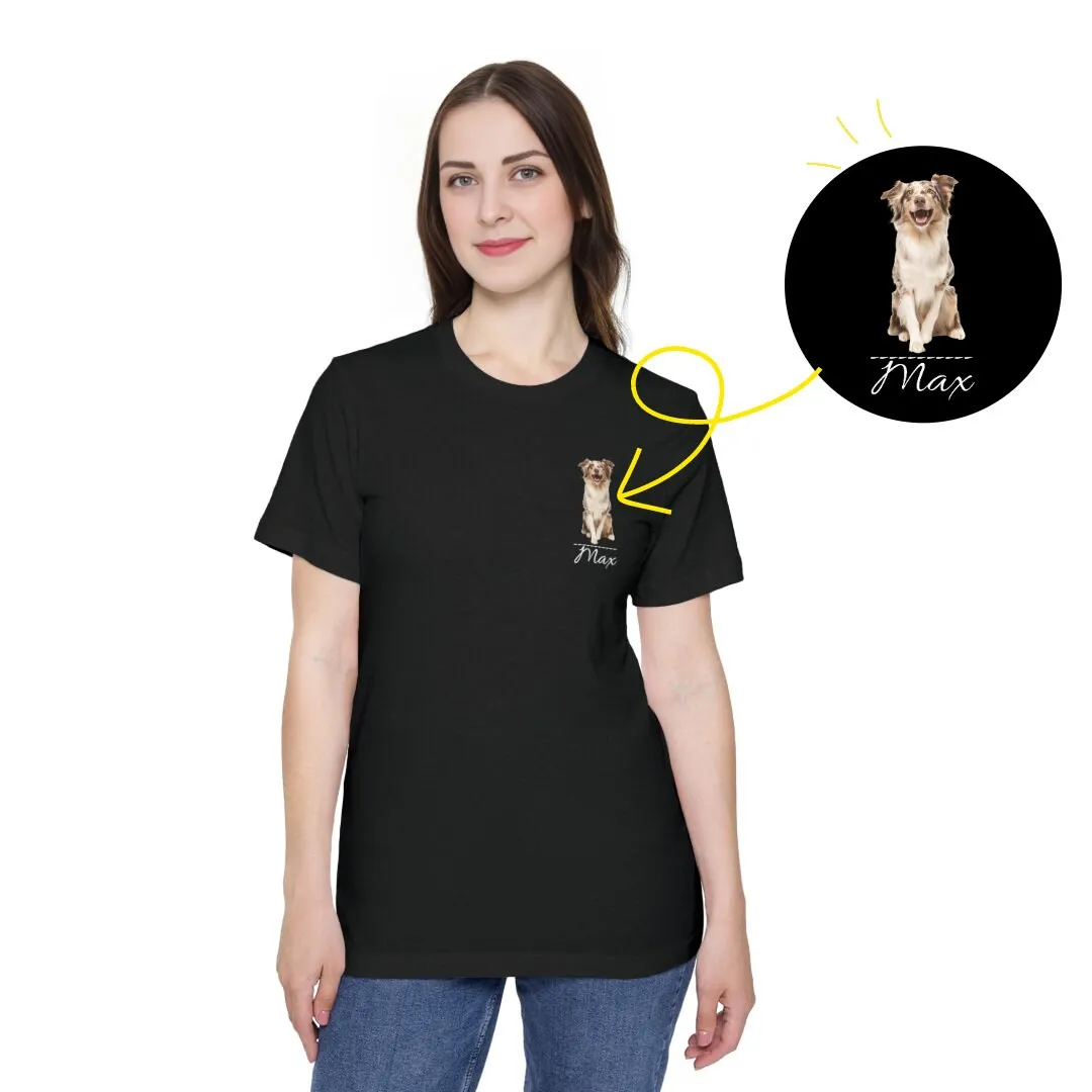 Custom Pet Dog Shirt Gift For Pet Dog Mom,  Portrait Pet T-Shirt For Dog lover