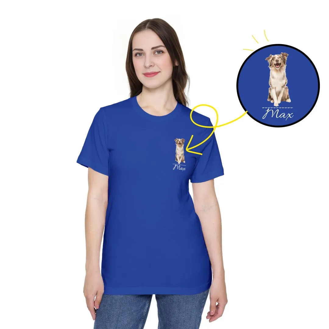 Custom Pet Dog Shirt Gift For Pet Dog Mom,  Portrait Pet T-Shirt For Dog lover