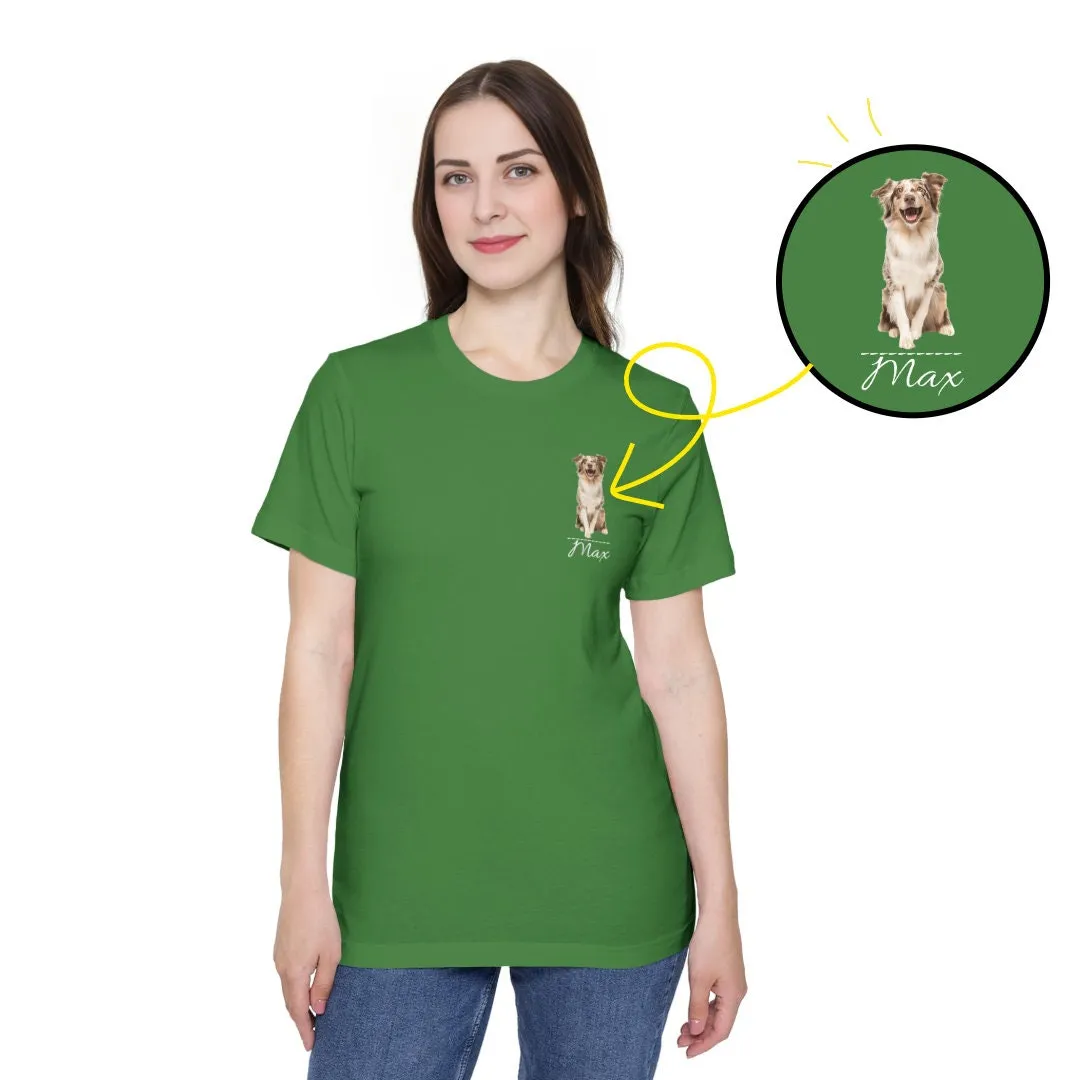 Custom Pet Dog Shirt Gift For Pet Dog Mom,  Portrait Pet T-Shirt For Dog lover