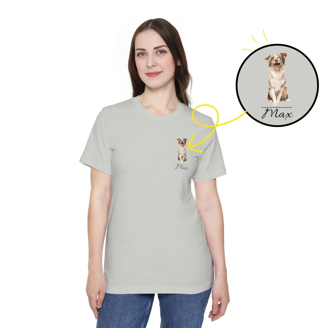 Custom Pet Dog Shirt Gift For Pet Dog Mom,  Portrait Pet T-Shirt For Dog lover